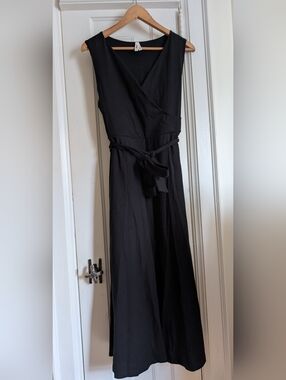 Midi Fit & Flair Black Dress